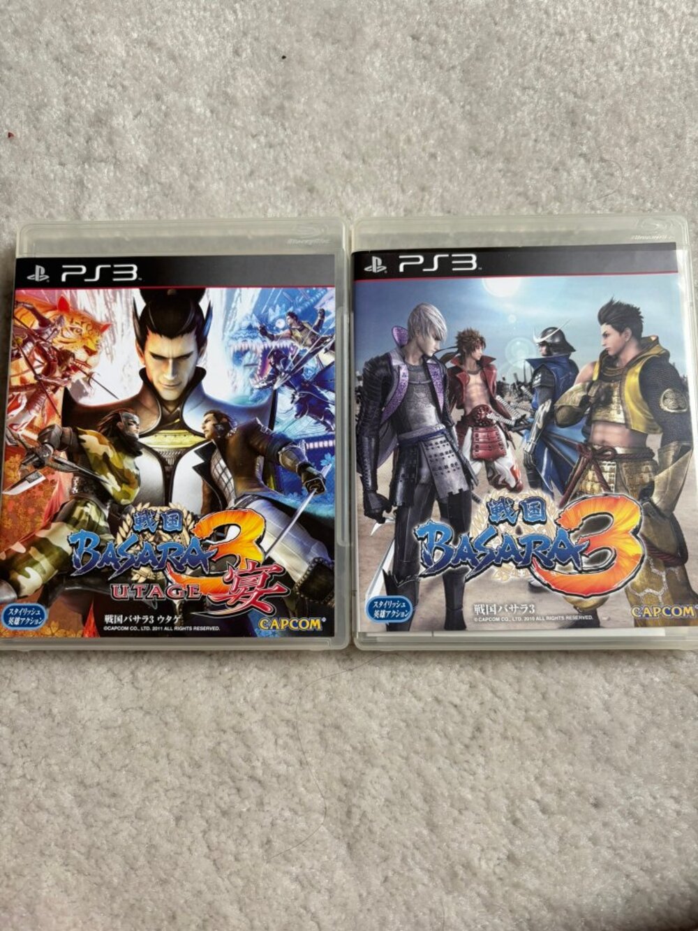 PS3 Sengoku Basara 3 + 3 Utage Expansion NTSC-J Japan Import Bundle